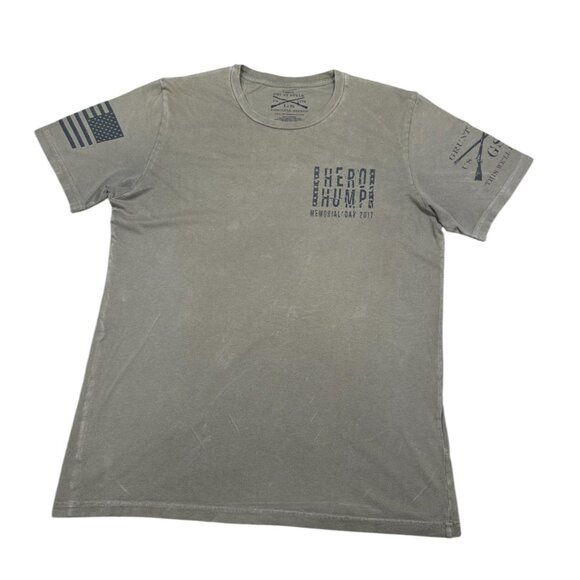 Grunt Style Hero Hump Memorial Day 2017 ‘For Our Fallen’ Tee Olive Sz Large - Picture 2 of 2